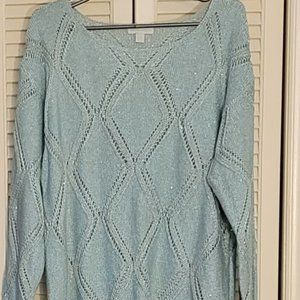 XL NY&Co sparkle teal sweater